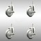 Service Caster 5 Inch 316SS Gray Polyurethane Swivel 12mm Threaded Stem Caster Set Brake SCC-SS316TS20S514-PPUB-TLB-M1215-4 - alternate 3